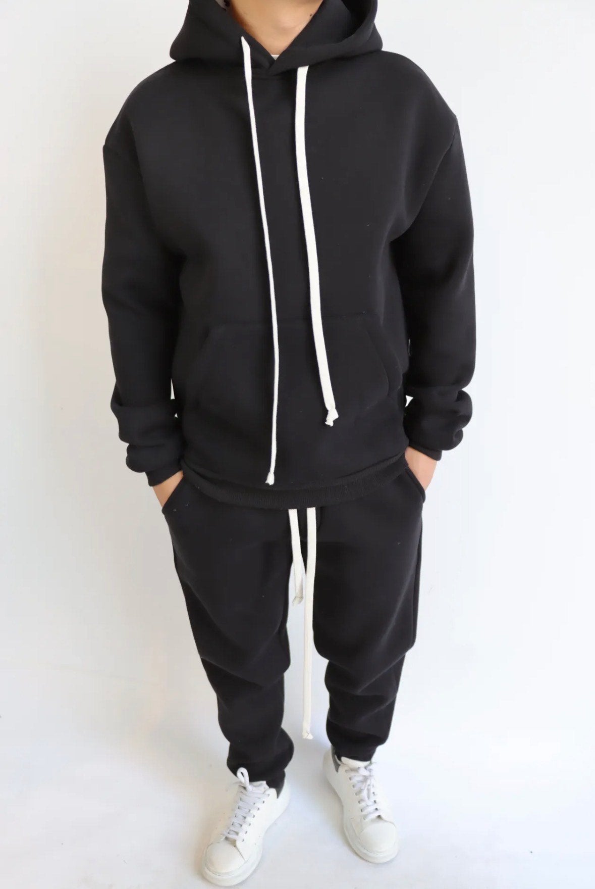 Tuta Basic Nera Felpata